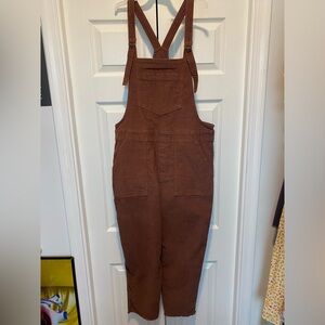 Aerie Corduroy Brown Overalls